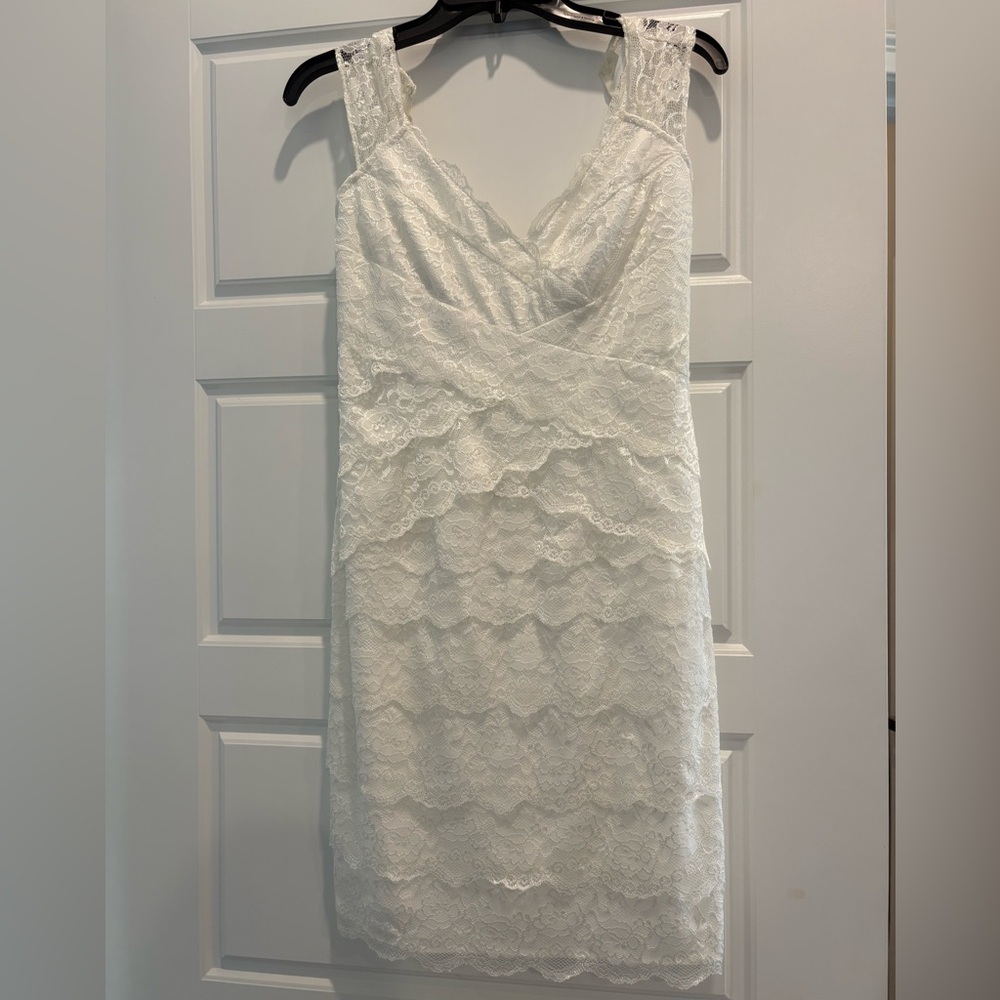 David’s Bridal Short white dress